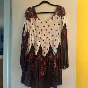 Free People Floral Long Sleeve Dress